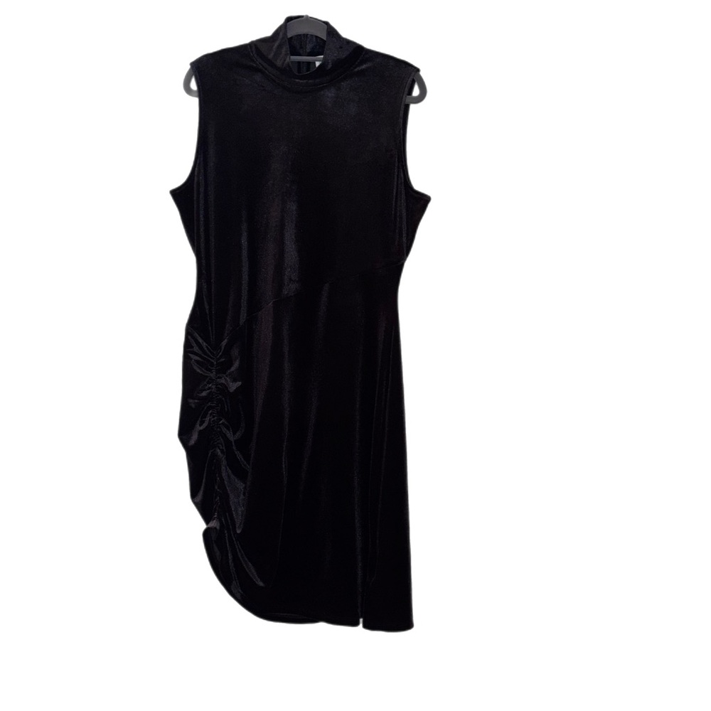 The Drop Women's Fabia Ruched Velvet Mini Dress